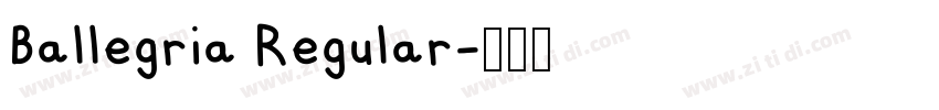 Ballegria Regular字体转换